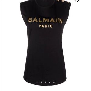 Balmain Logo Print Top size 40 NEW WITH TAGS